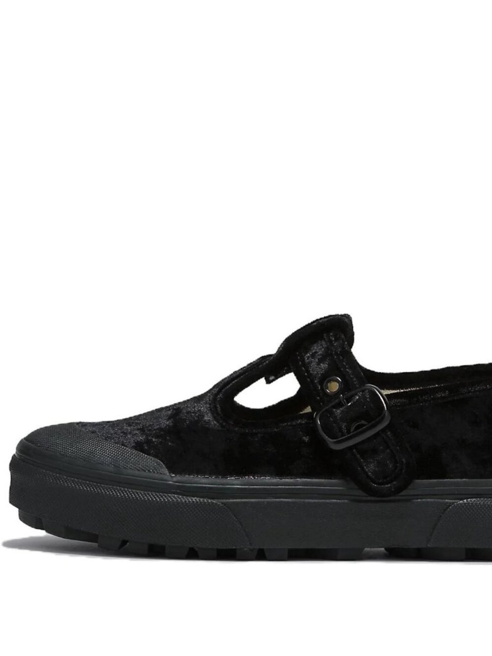 New in Box Vans Style 93 Crushed Velvet 'Black' T Strap Mary Jane W 8.5 - Picture 3 of 12